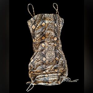 Snakeskin Mini Dress